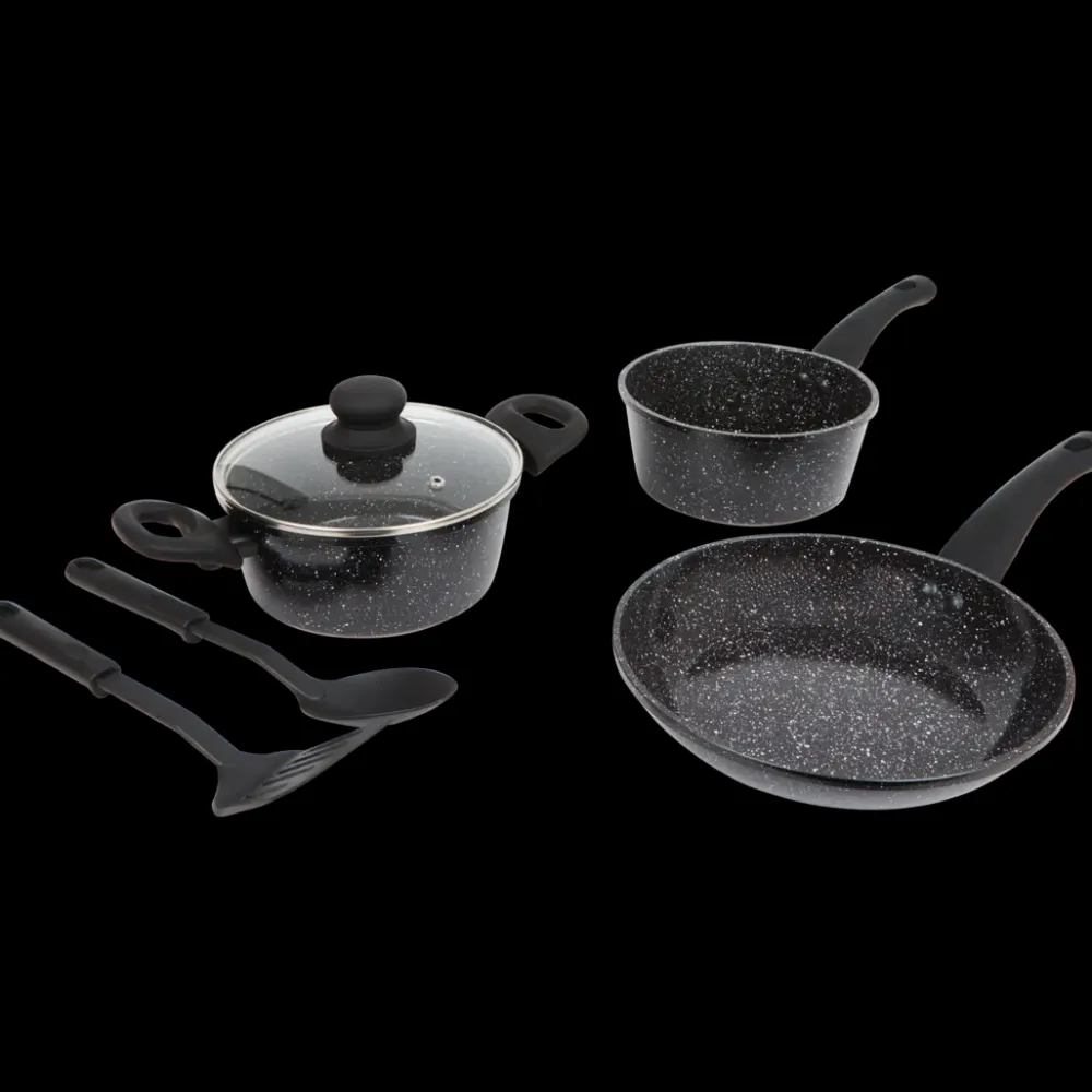 Pannen* Ceramic Marble pannenset met keukengerei | Action NL