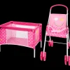 Knuffels & Poppen*Dolly Star poppenwagen en -bedje | Action NL
