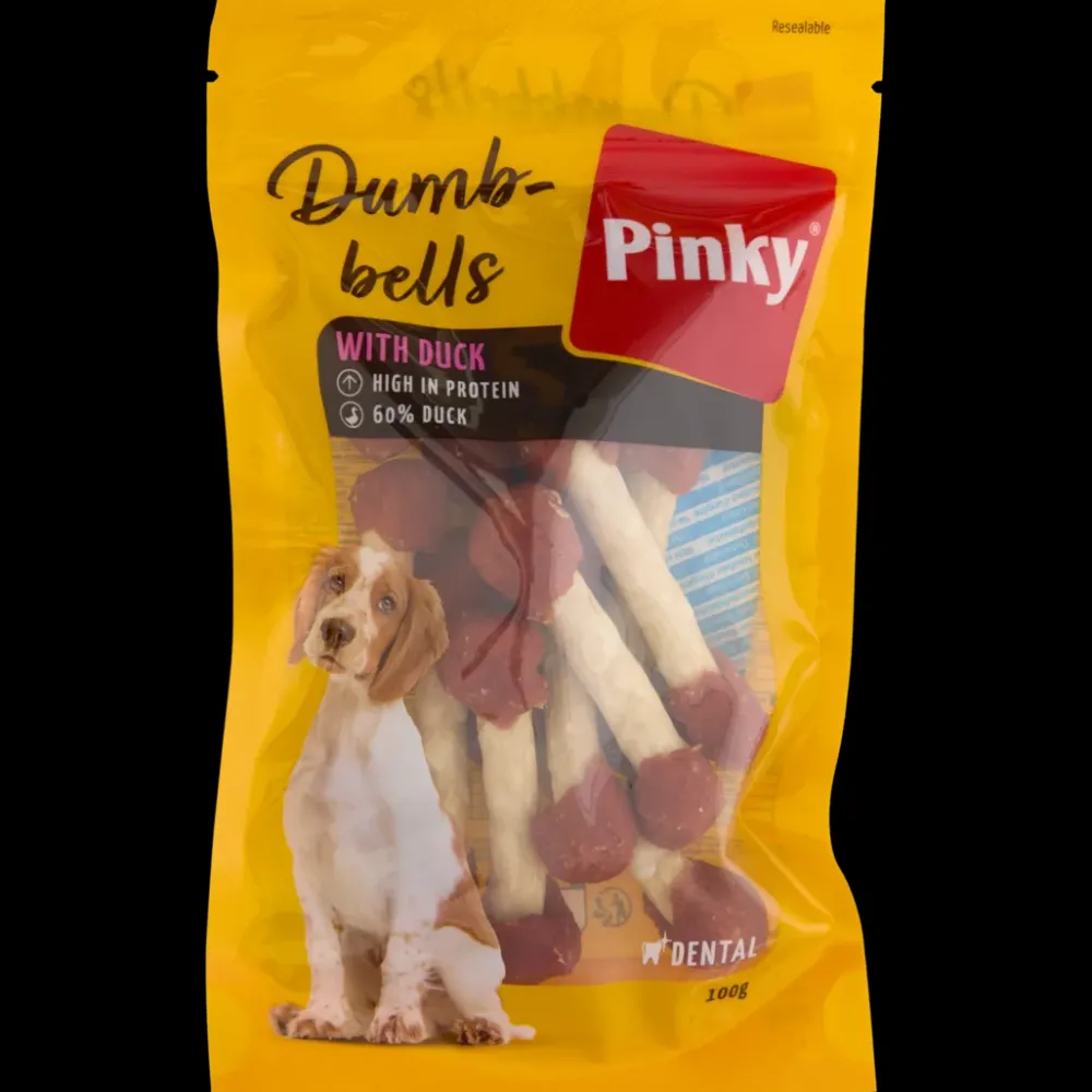 Dierenvoeding|Hond* Pinky hondensnack Duck Dumbbells | Action NL