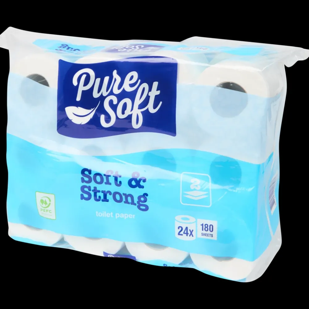 Toilet- & Keukenpapier*Pure Soft toiletpapier Soft & Strong 24 Stuks | Action NL