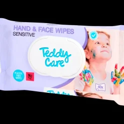 Lichaamsverzorging*Teddy Care doekjes voor hand en gezicht Sensitive 40 Stuks | Action NL